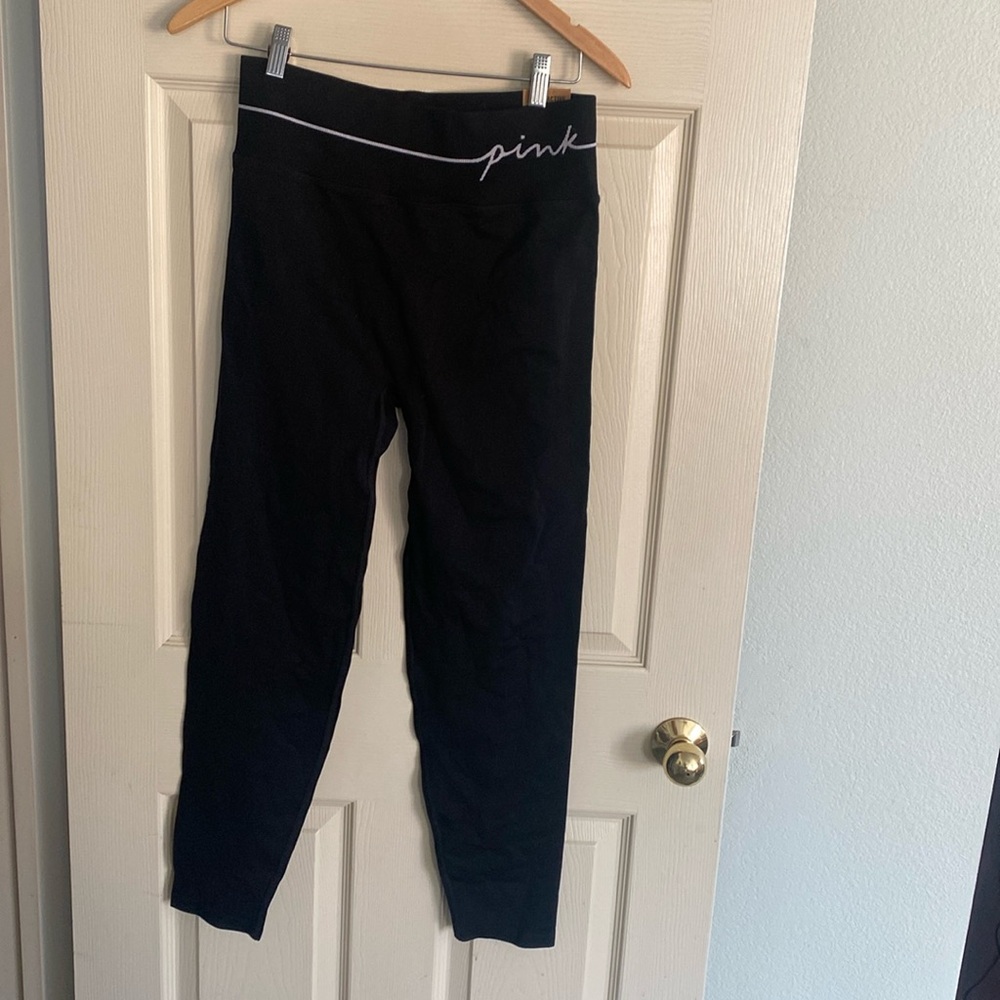 Pink active seamless high waist full length legging black NWT